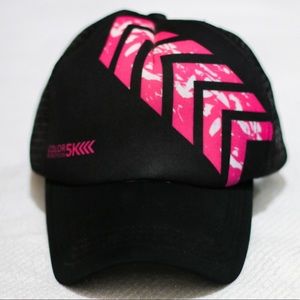 Black/Pink 5K Color Run Baseball Cap